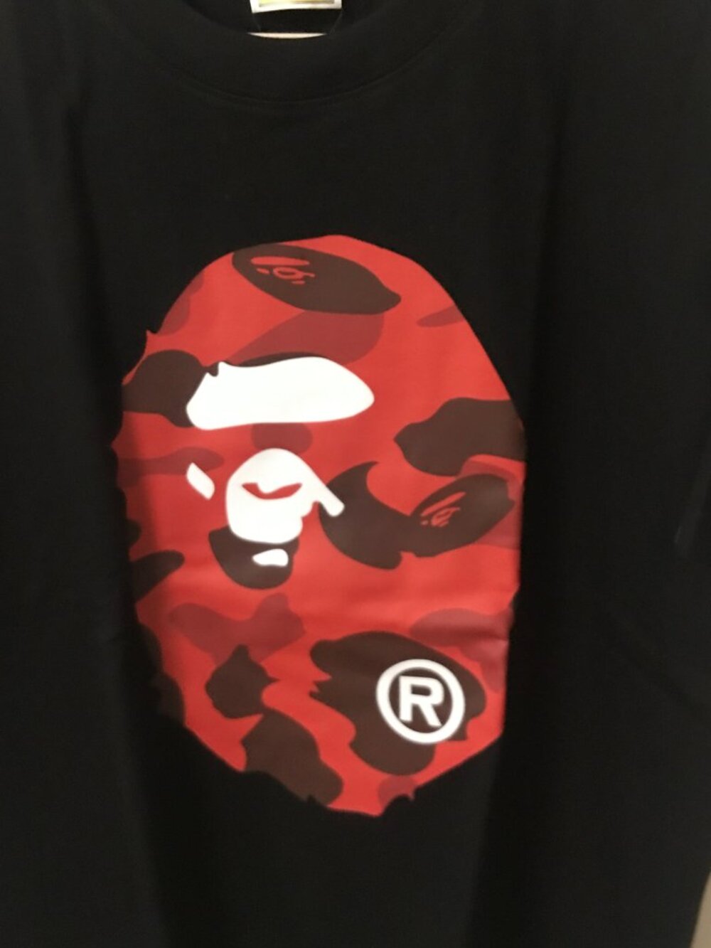 Men BAPE Tee  Black Red - Picture 3 of 5
